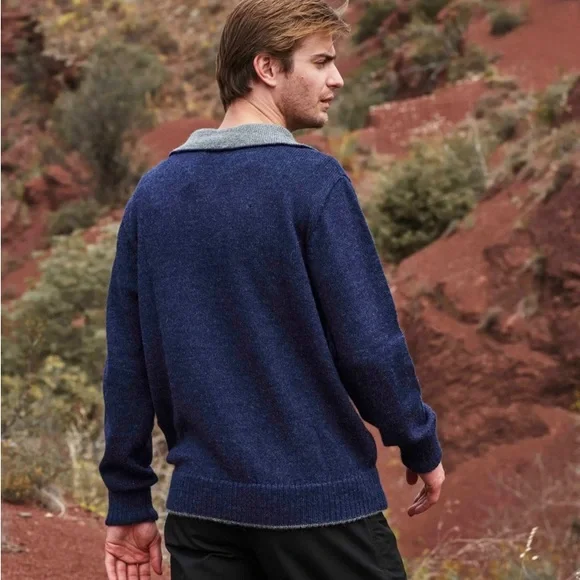 Peruvian Link 100% Alpaca men’s 1/4 zip cozy, soft, comfy pullover Size L - Picture 11 of 17